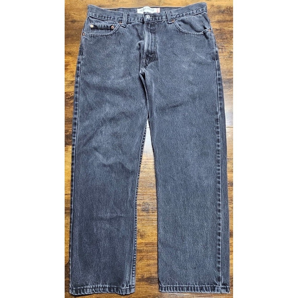 Y2K Levi's 505 Black Regular Fit Straight Leg Denim Size 36x28